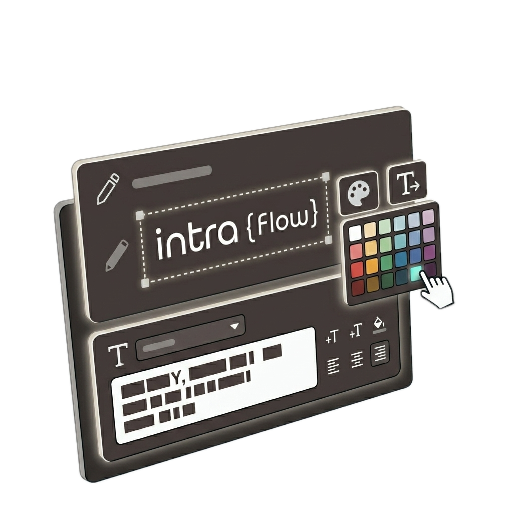 Illustration : interface de personnalisation logo et couleurs